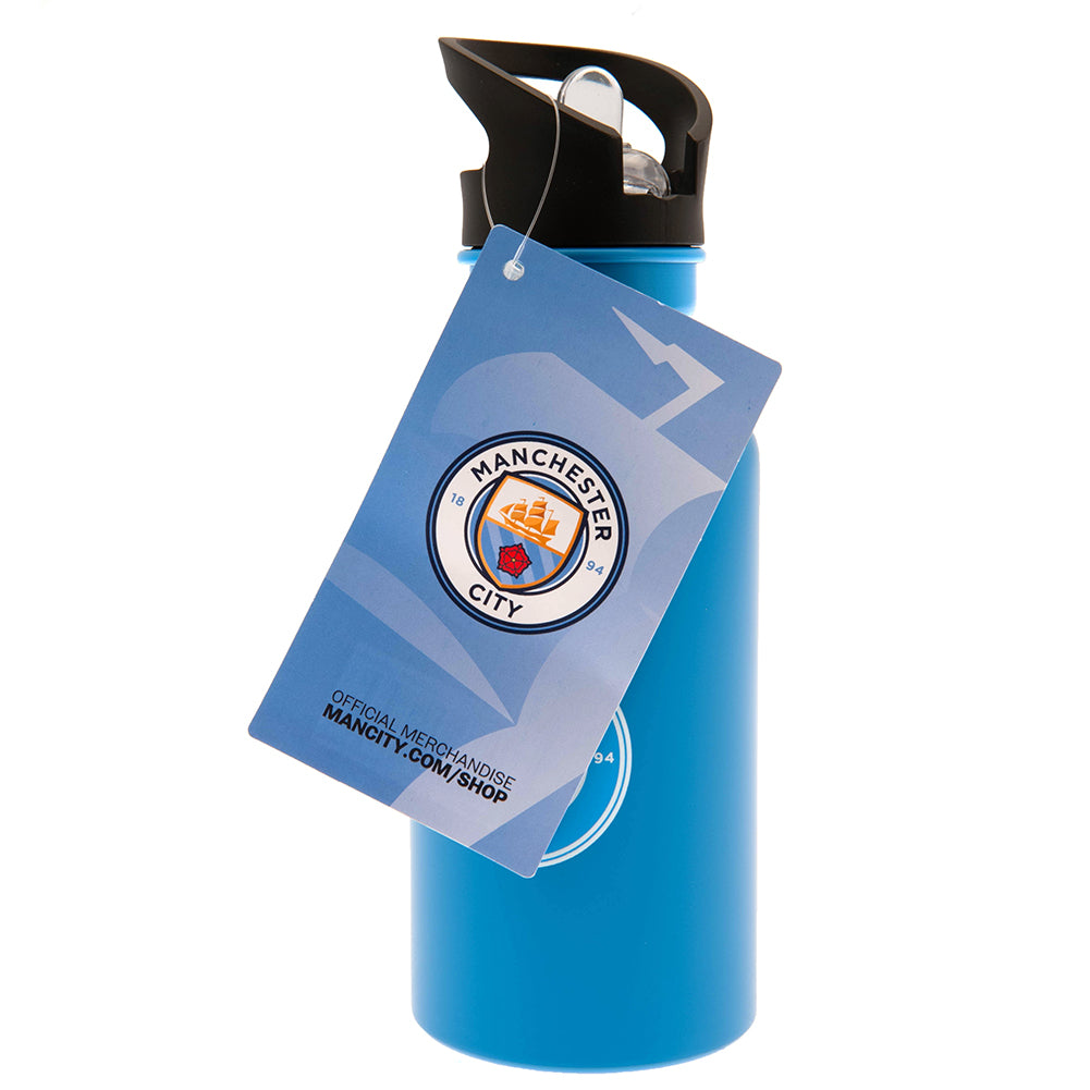 Kevin De Bruyne Manchester City Lightweight Aluminium Matt Blue Drinks Bottle