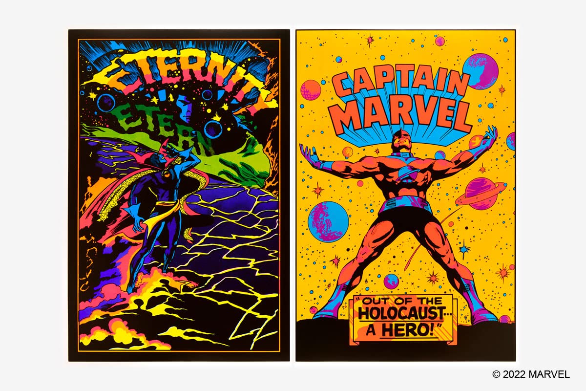 Marvel Classic Collectible Black Light Poster Portfolio Volume Two - A Must - Have for Comic Fans