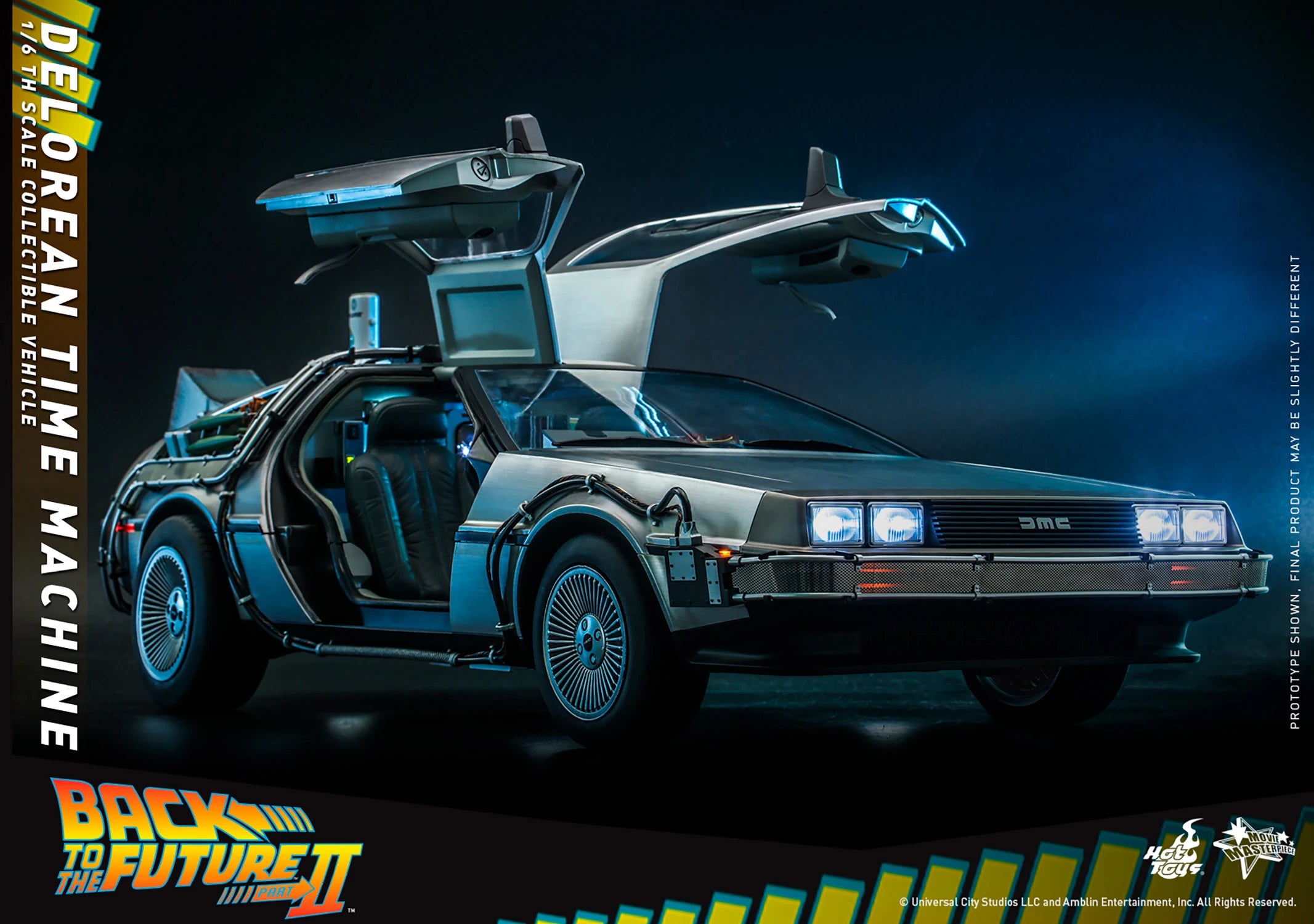 Hot Toys 1/6th Scale Foldable Hover DeLorean Time Machine from Back to the Future II