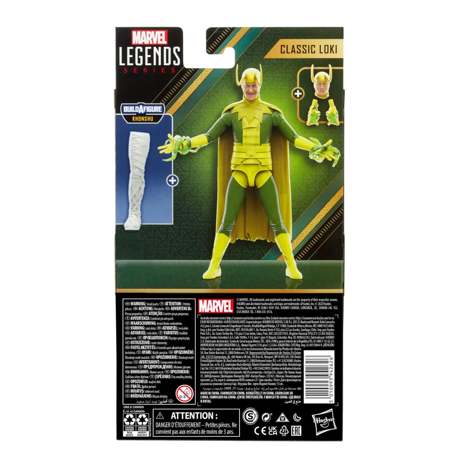 Marvel Legends Series Collectible 6-Inch Classic Loki Action Figure from Marvel Studios on Disney Plus