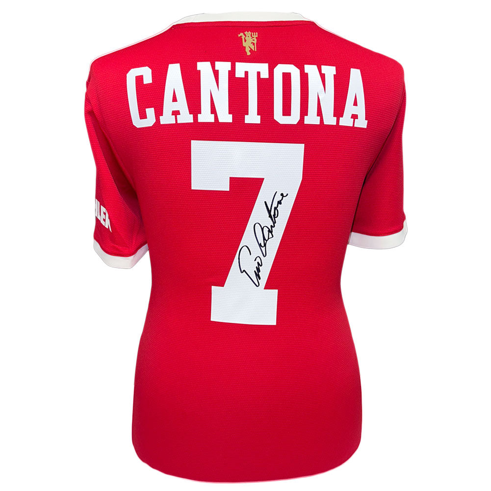 Authentic Eric Cantona Signed Manchester United FC 2021 - 2022 Replica Shirt