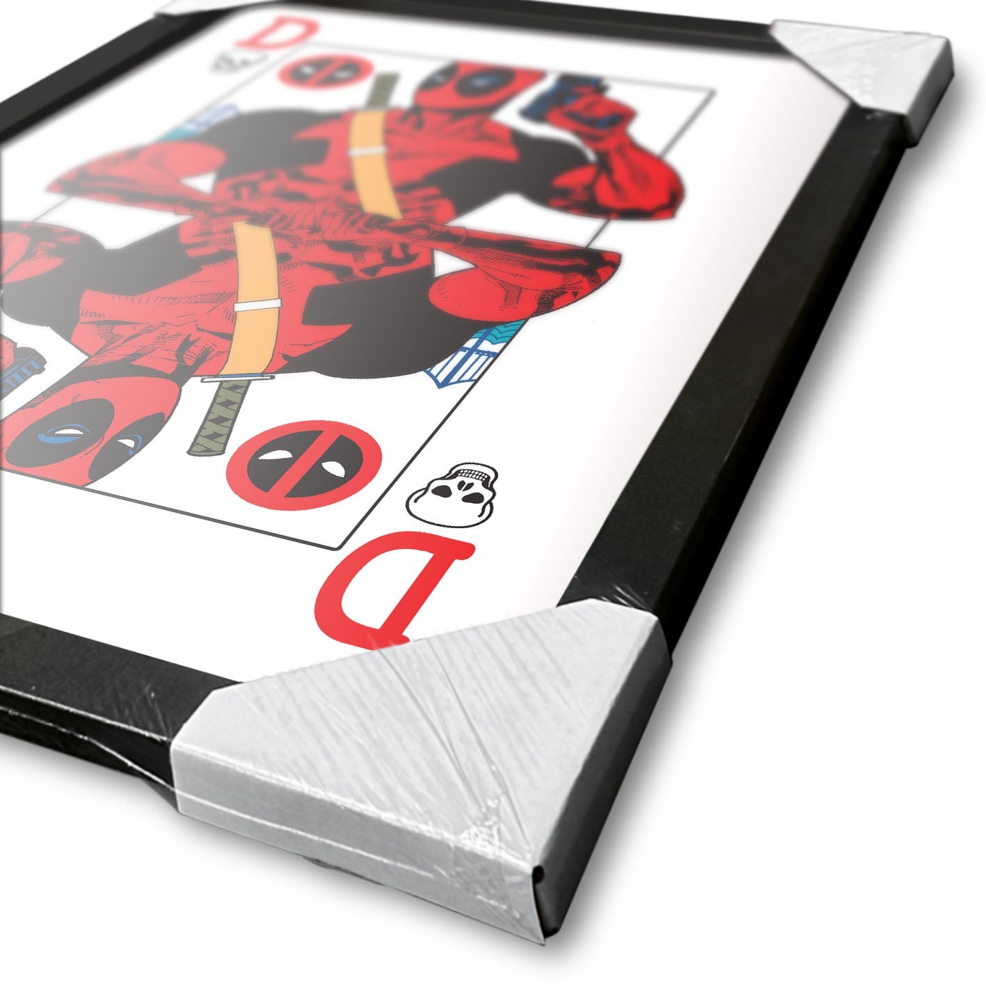 Framed Collector Print of Marvel Deadpool Playing Card