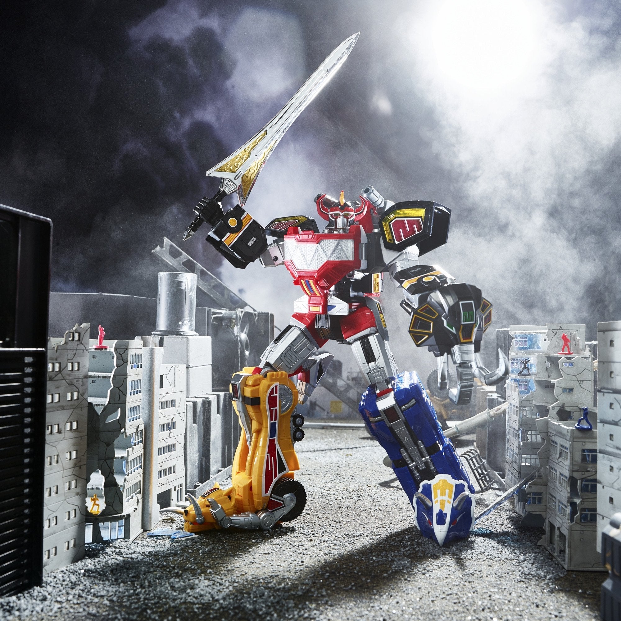 Hasbro Power Rangers Lightning Collection Premium Collectible Zord Ascension Project Mighty Morphin Dino Megazord Figure Set