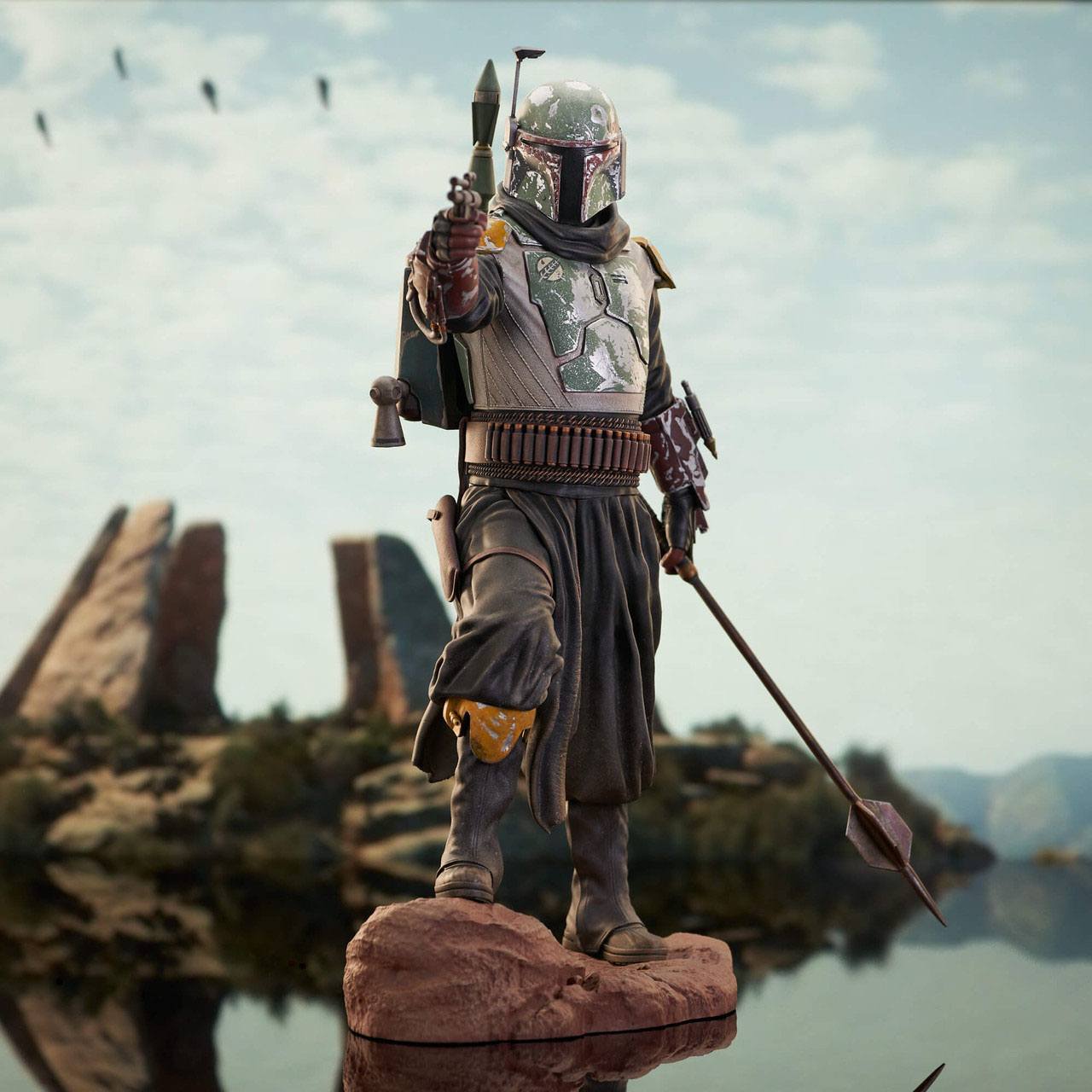 Gentle Giant Collectible Star Wars The Mandolorian Limited Edition Boba Fett Milestones Statue - Only 2000 Pieces Worldwide