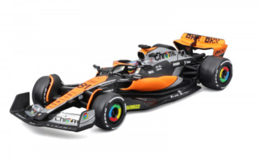 1:43 Scale Official Diecast Model of Formula 1 McLaren MCL60 Oscar Piastri's Car with Helmet