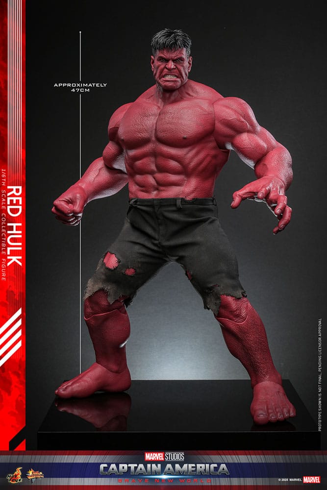 Hot Toys 1/6th Scale Collectible Action Figure of Red Hulk from Captain America: Brave New World