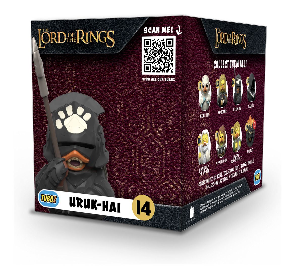 Collectible Boxed Tubbz Figurine of Uruk - Hai Pikeman from The Lord of the Rings
