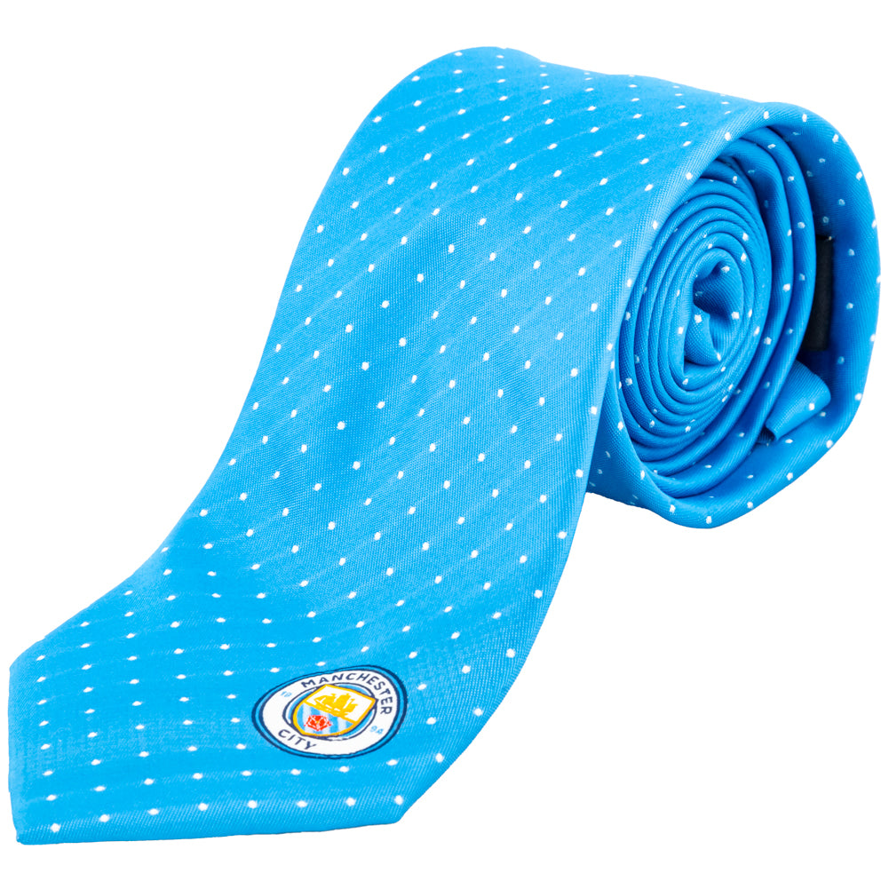 Manchester City Football Club Sky Blue Polyester Necktie for Fans