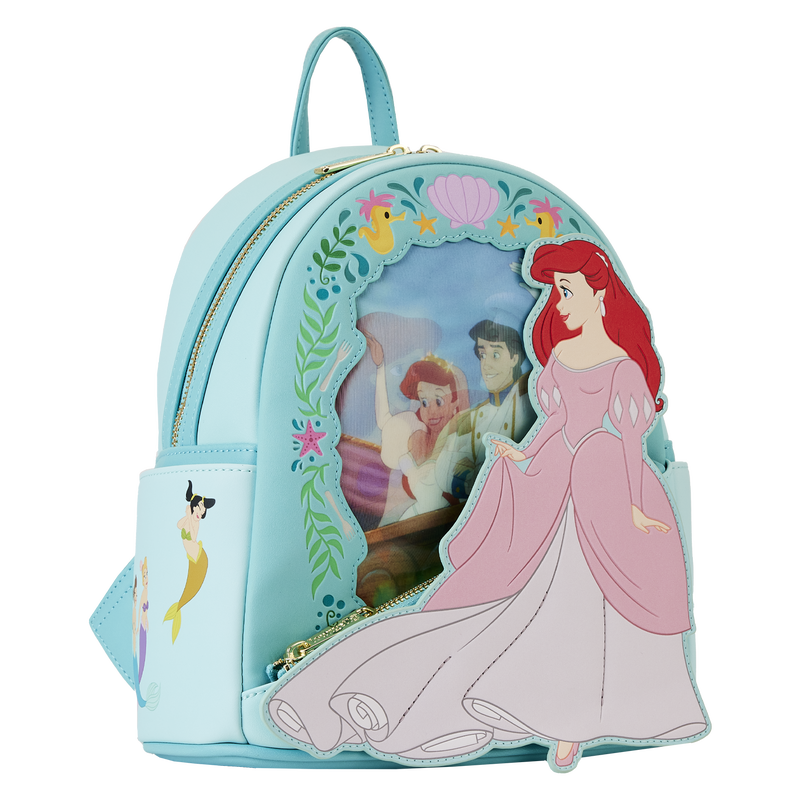 Loungefly Disney The Little Mermaid Princess Collection Lenticular Design Mini Backpack for Adventurous Fans