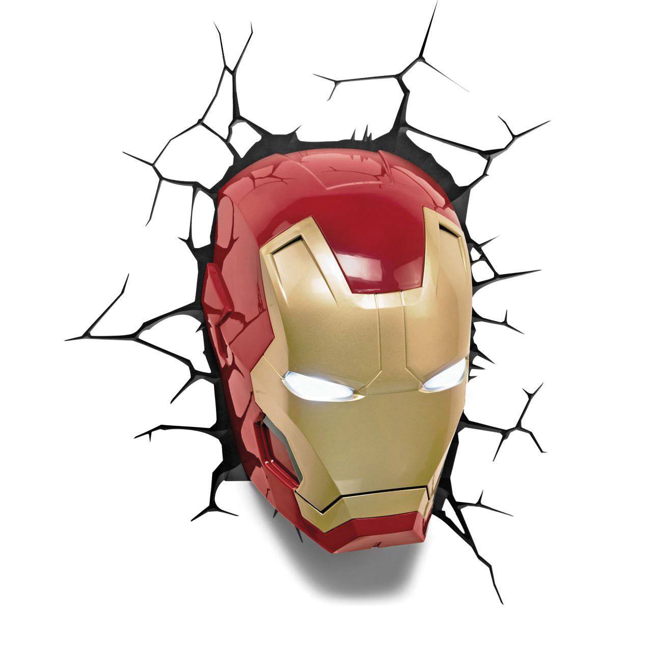 Marvel-themed Iron Man 3D Wall-mounted Decorative Lighting Fixture