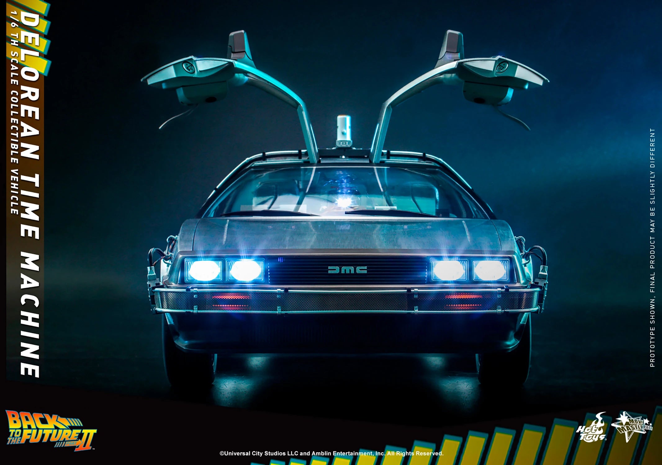 Hot Toys 1/6th Scale Foldable Hover DeLorean Time Machine from Back to the Future II