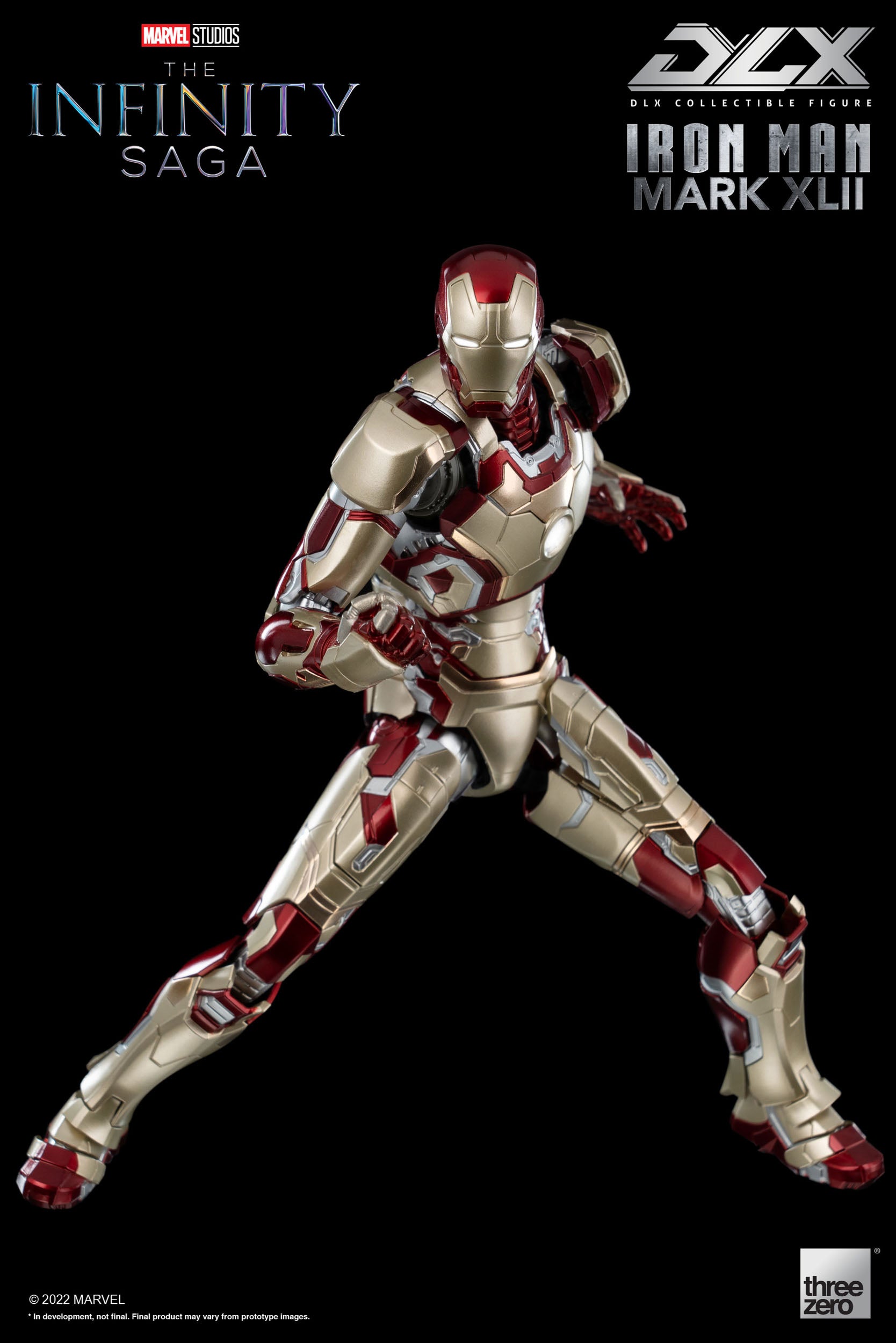 Marvel The Infinity Saga Deluxe Iron Man Mark 42 1/12 Scale Collectible Figure for Fans