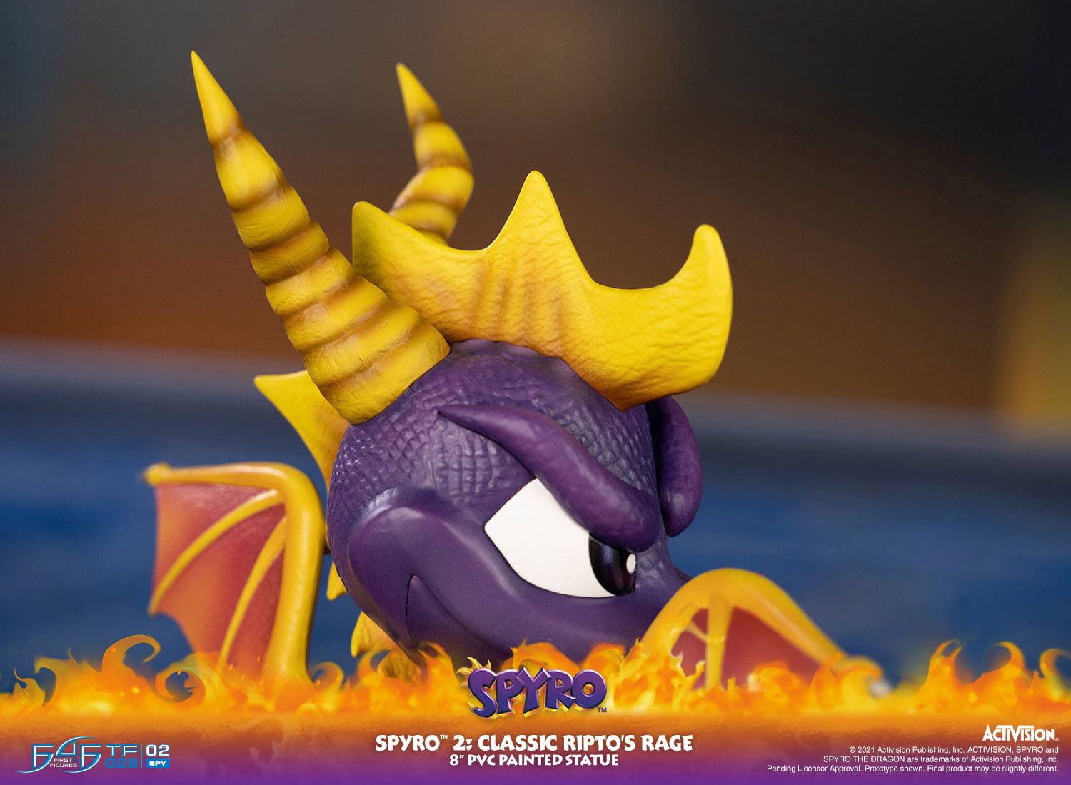 First 4 Figures 8 - Inch PVC Collectible Statue of Spyro The Dragon from Spyro 2: Classic Ripto's Rage