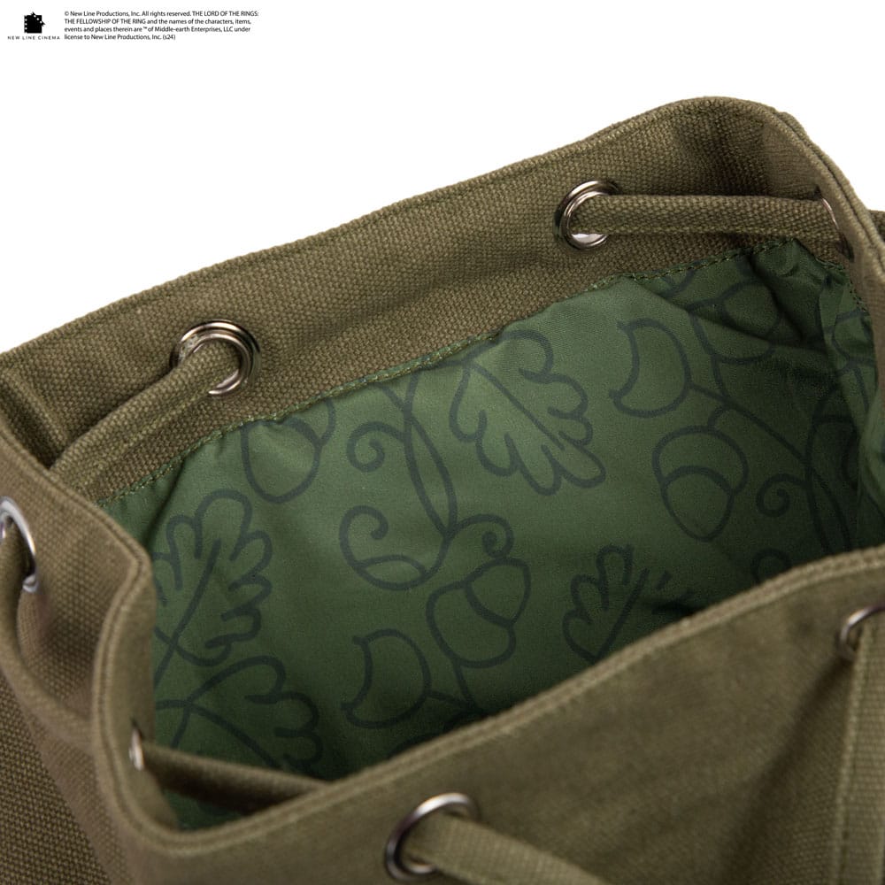 Fantasy Themed Lord of the Rings Inspired Hobbiton Cotton and PVC Backpack for Adventurous Journeys