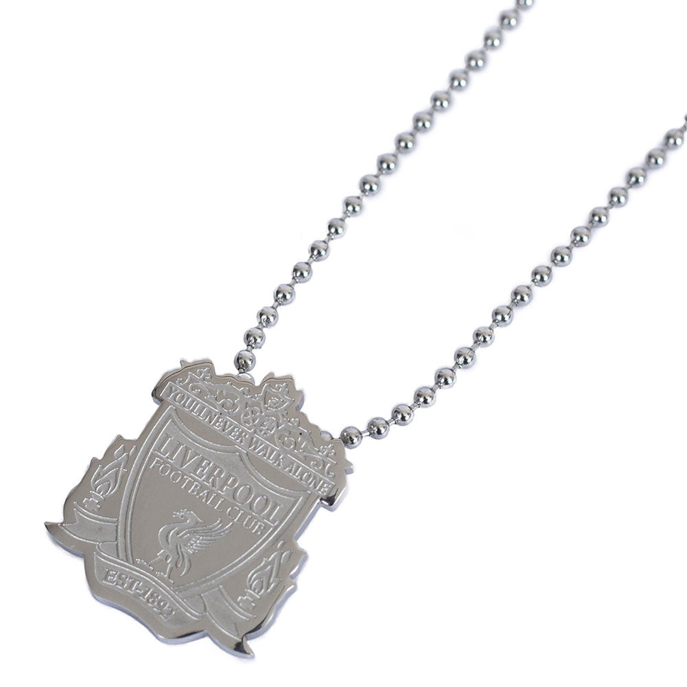 Large Stainless Steel Liverpool FC Pendant with Ball Chain