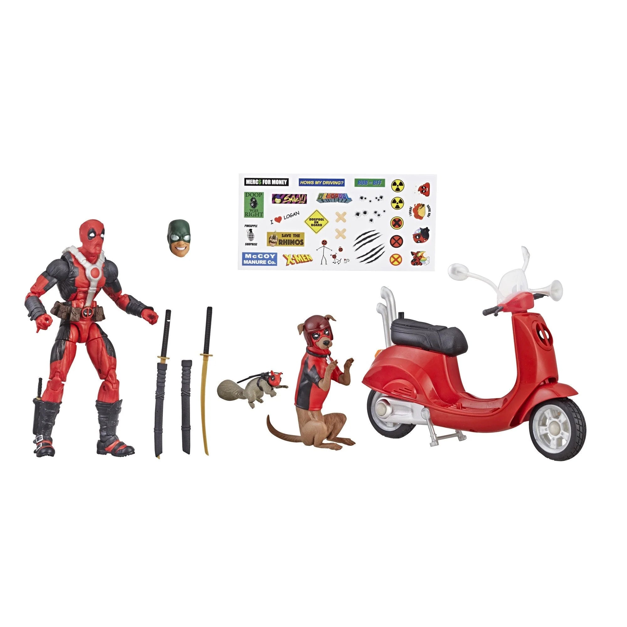 6-Inch Marvel Legends Deadpool Action Figure with Scooter and Accessories