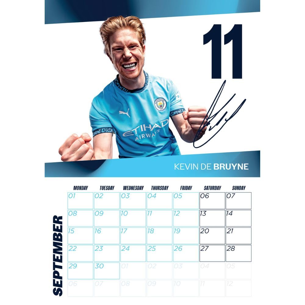 2025 A3 Manchester City FC Wall Calendar with Star Players
