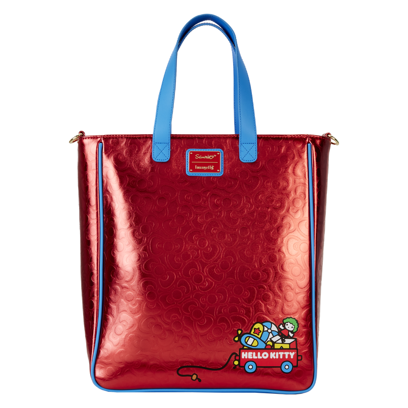 Loungefly Sanrio Hello Kitty 50th Anniversary Shiny Metallic Tote with Detachable Coin Bag