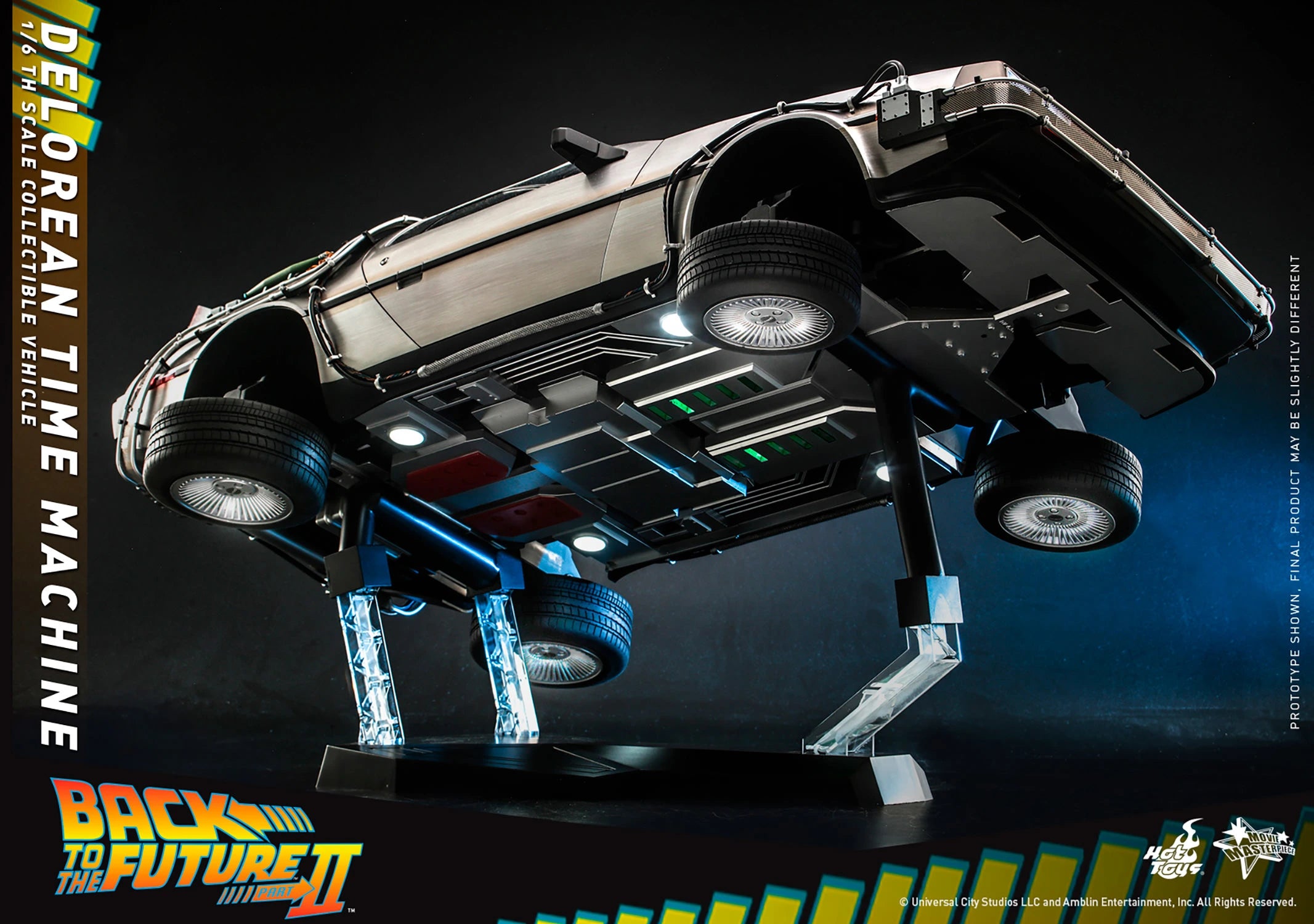Hot Toys 1/6th Scale Foldable Hover DeLorean Time Machine from Back to the Future II