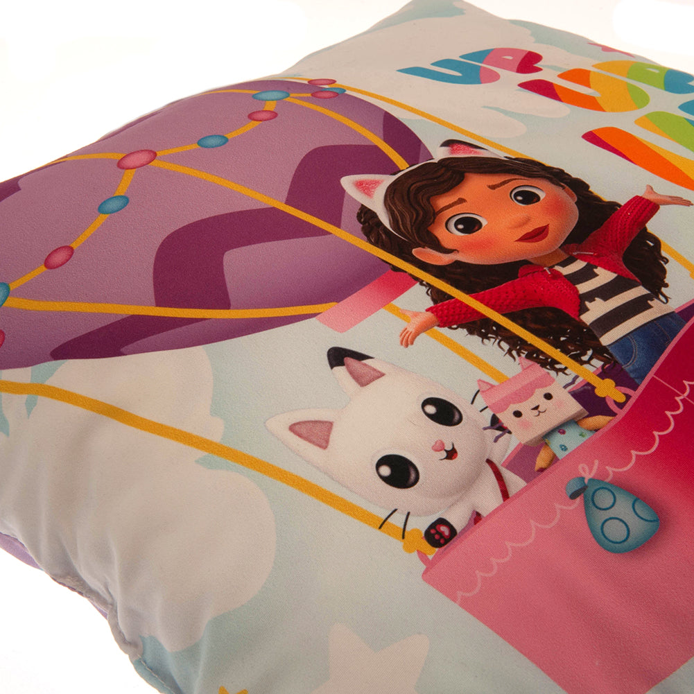Colorful Gabby's Dollhouse Polyester Cushion with Travel Designs