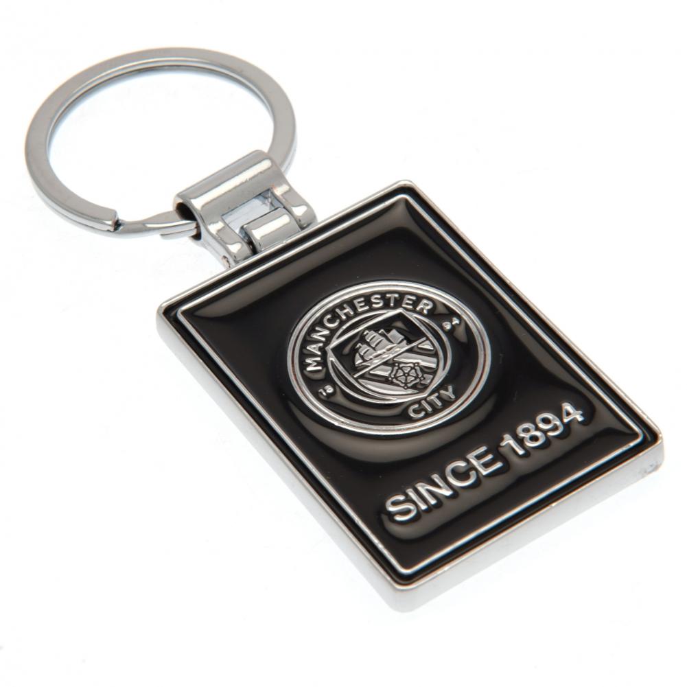 Manchester City Football Club Official Executive Pen and Large Rectangle Keyring Gift Set