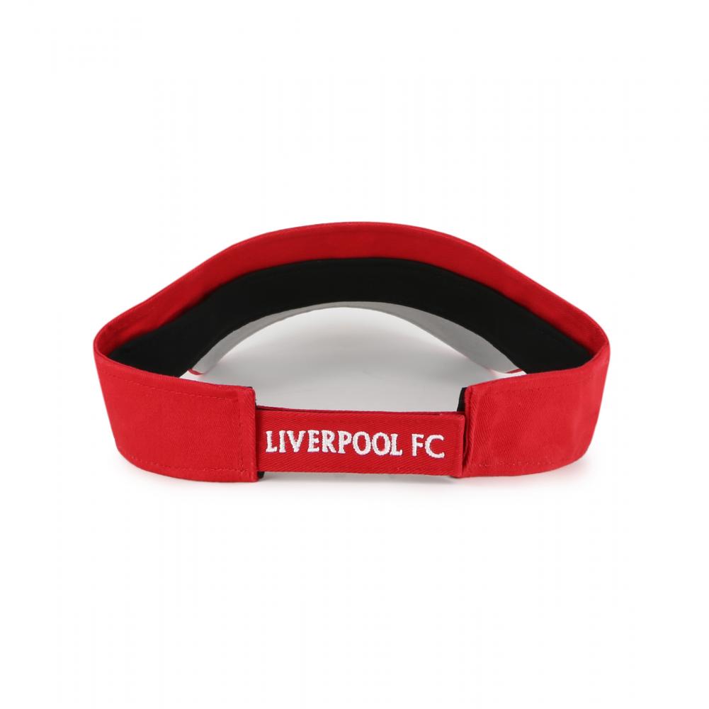 Lightweight Red Garment-Washed Cotton Liverpool FC Summer Visor Cap