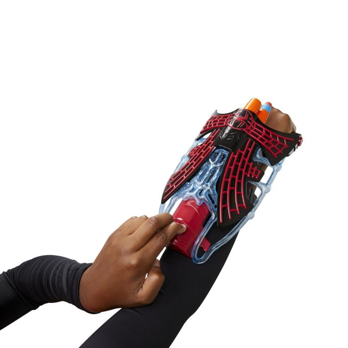 Marvel's Spider - Man: Across the Spider - Verse Inspired Miles Morales Tri - Shot NERF Blaster Toy for Kids