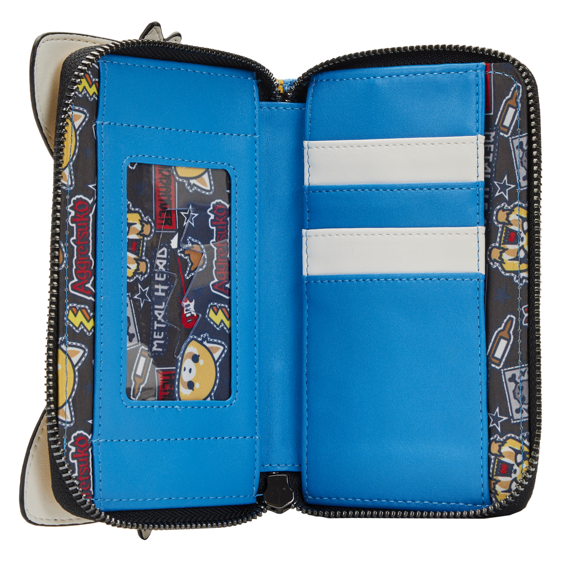 Loungefly Sanrio Aggretsuko Themed Cosplay Style Zip Around Leatherette Wallet