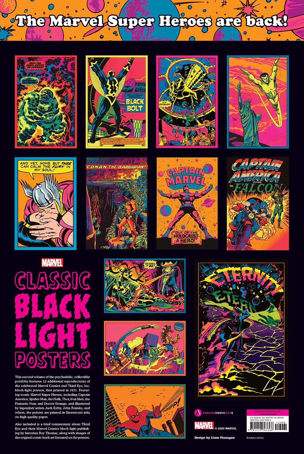 Marvel Classic Collectible Black Light Poster Portfolio Volume Two - A Must - Have for Comic Fans