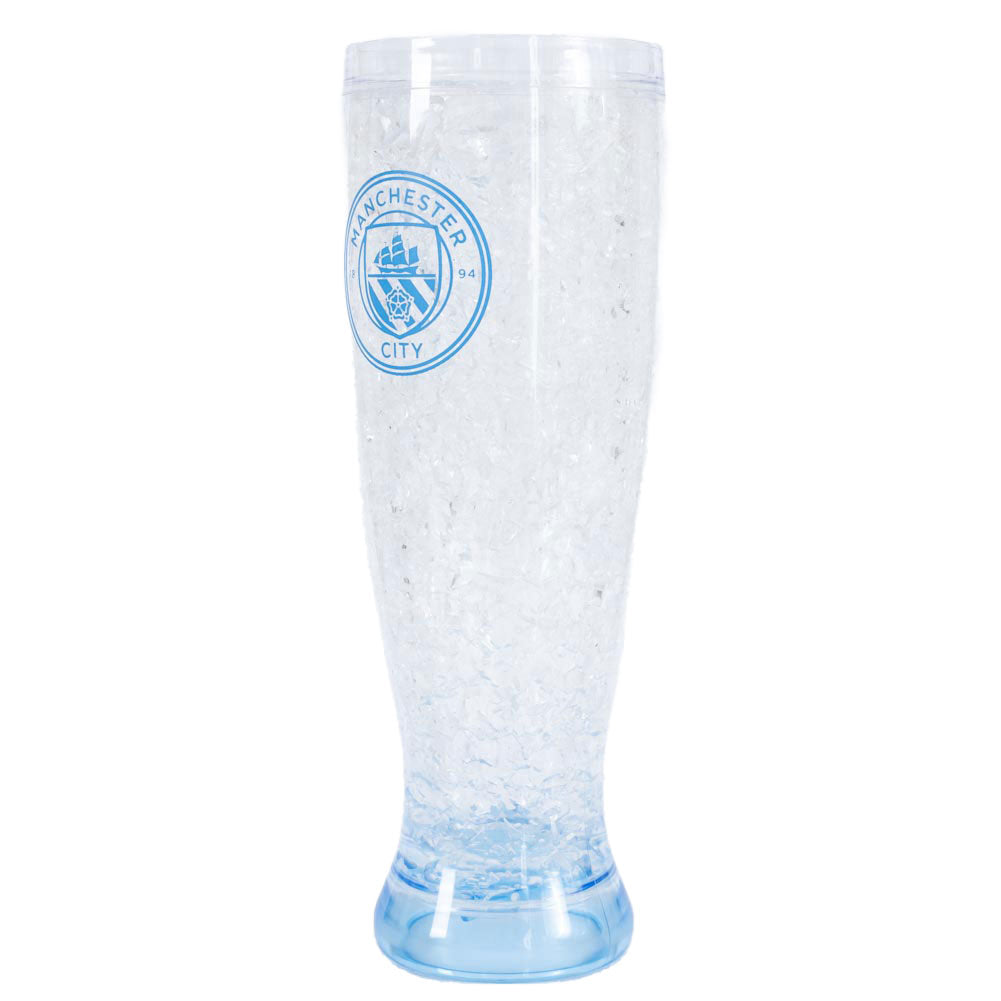 Manchester City Football Club Slim Gel - Filled Double - Walled Freezer Mug with Frosted Effect