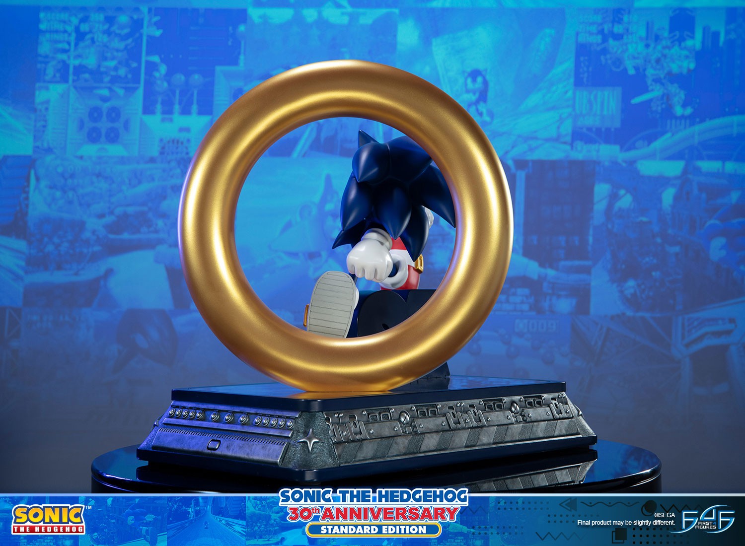 First4Figures Collectible Sonic The Hedgehog 30th Anniversary Sonic Statue for Gaming Enthusiasts