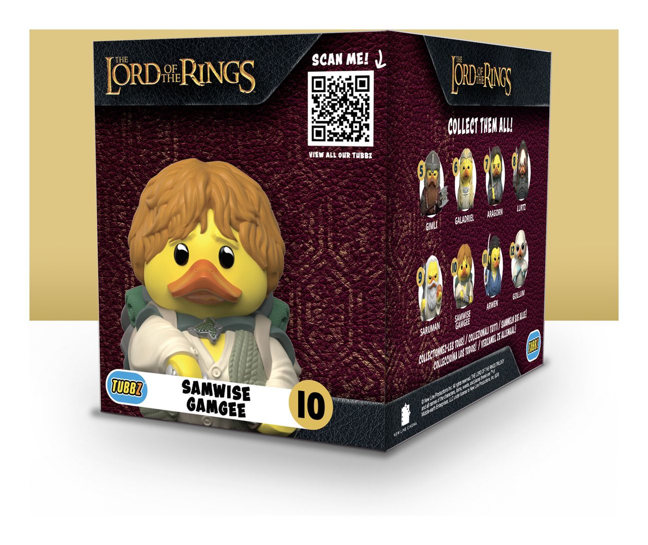 Collectible Lord of the Rings Samwise Gamgee Boxed Tubbz Duck Figure
