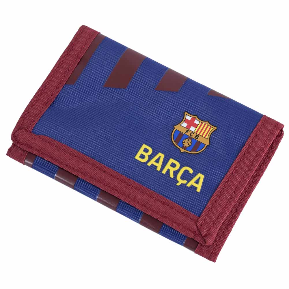 Full - Colour FC Barcelona Crest Stripe Design Polyester Wallet