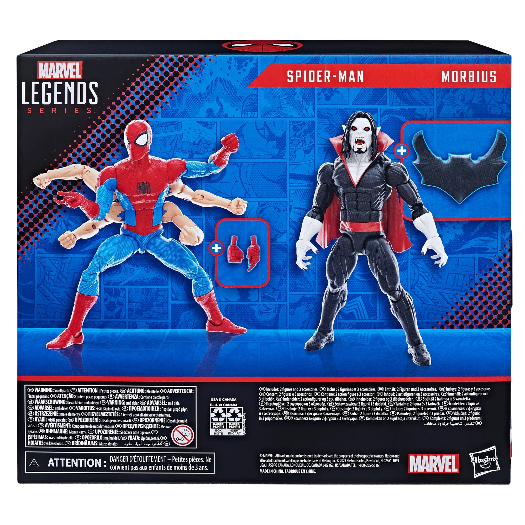 Hasbro Marvel Legends 6-Inch Scale Spider-Man vs Morbius Action Figure Set