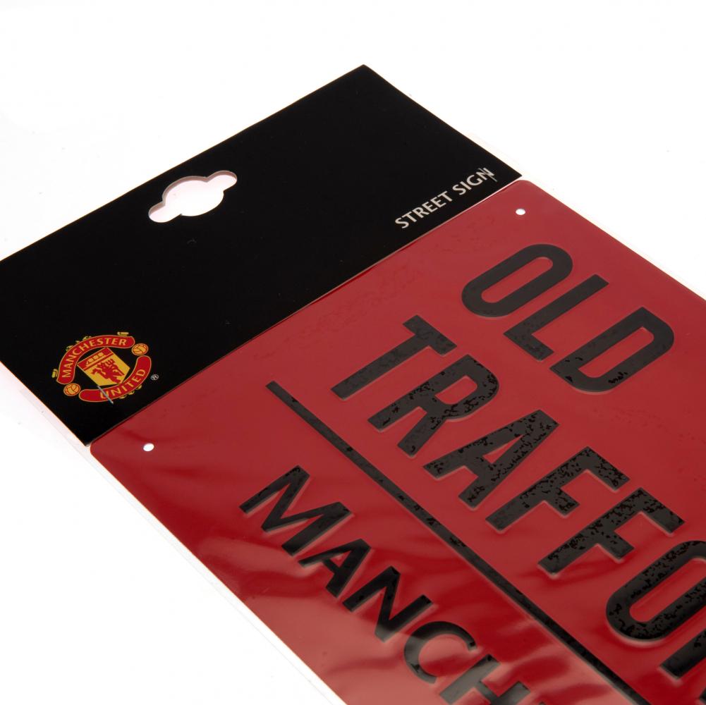 Authentic Manchester United Football Club Colored Road Street Sign for Wall Decoration