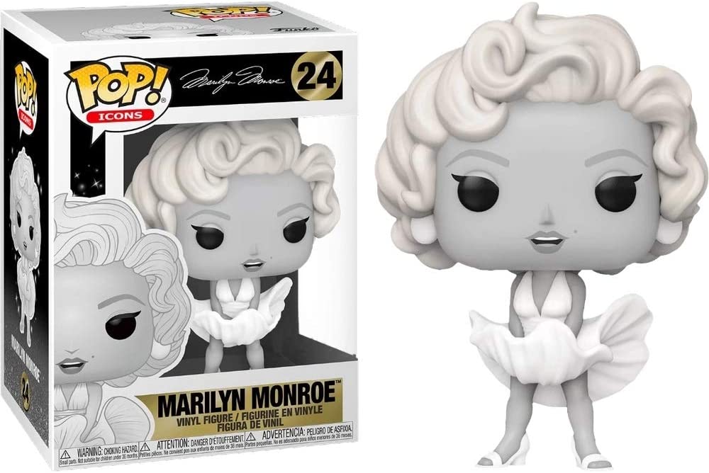 Marilyn Monroe Classic Black and White Collectible Funko Pop Vinyl Figurine for Display