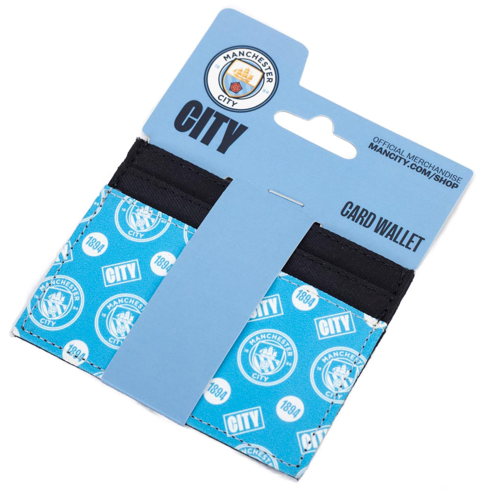 Manchester City Colorful Iconic Canvas Card Holder for Various Cards