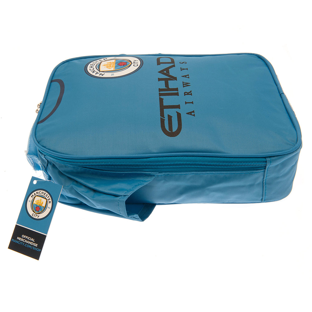 Manchester City Football Club Kit Inspired Lunch Bag with Double - Zip Design