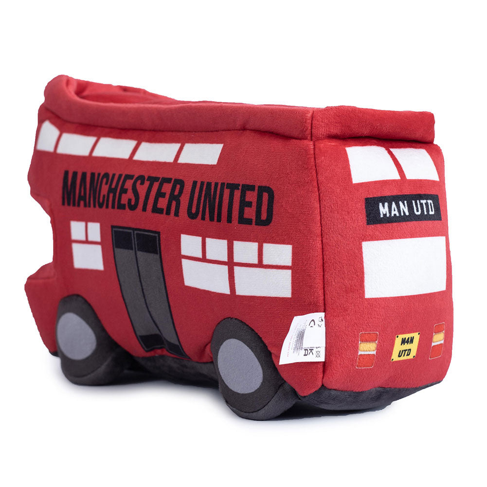 Vibrant Red Manchester United Soft Plush Bus Toy