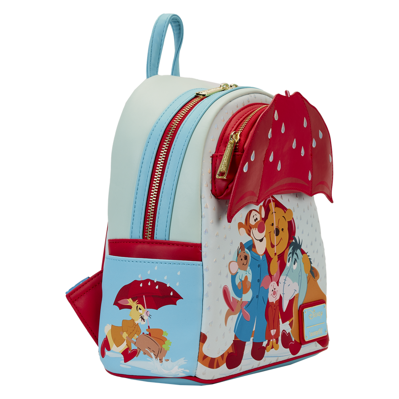 Loungefly Brand Mini Backpack Inspired by Disney's Winnie the Pooh and Friends on a Rainy Day