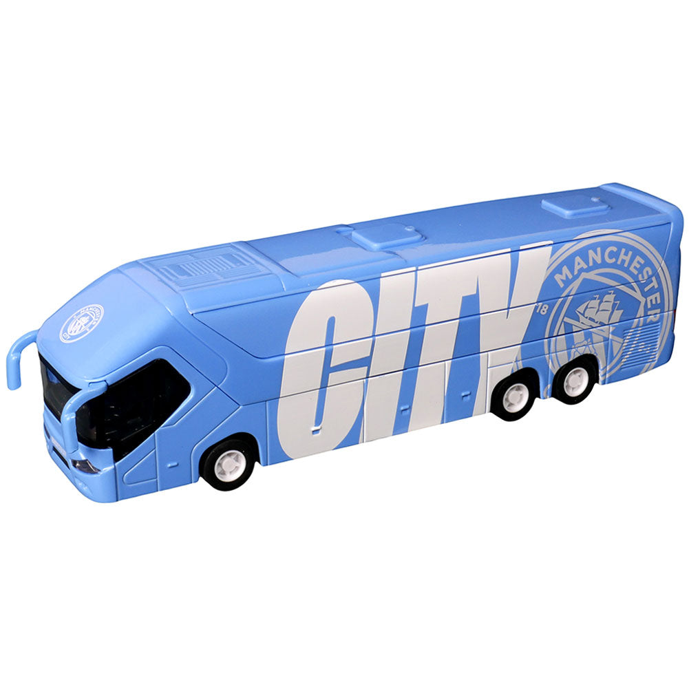 Manchester City Football Club Die - cast Replica Team Bus Collectible