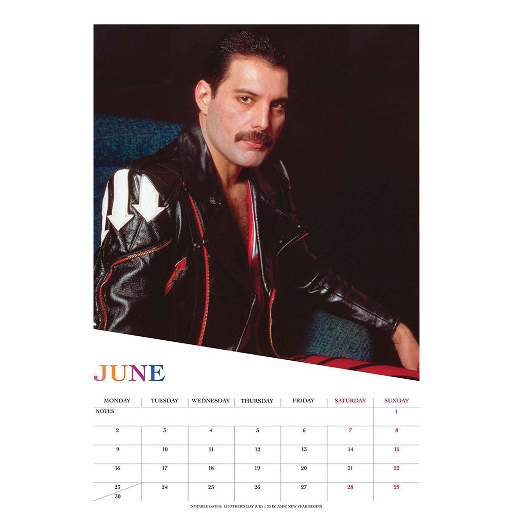 2025 Freddie Mercury Classic Rock Legend A3 Wall Calendar