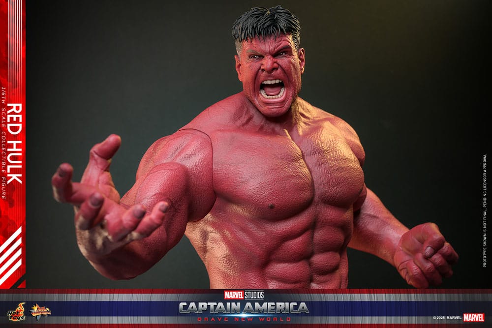 Hot Toys 1/6th Scale Collectible Action Figure of Red Hulk from Captain America: Brave New World