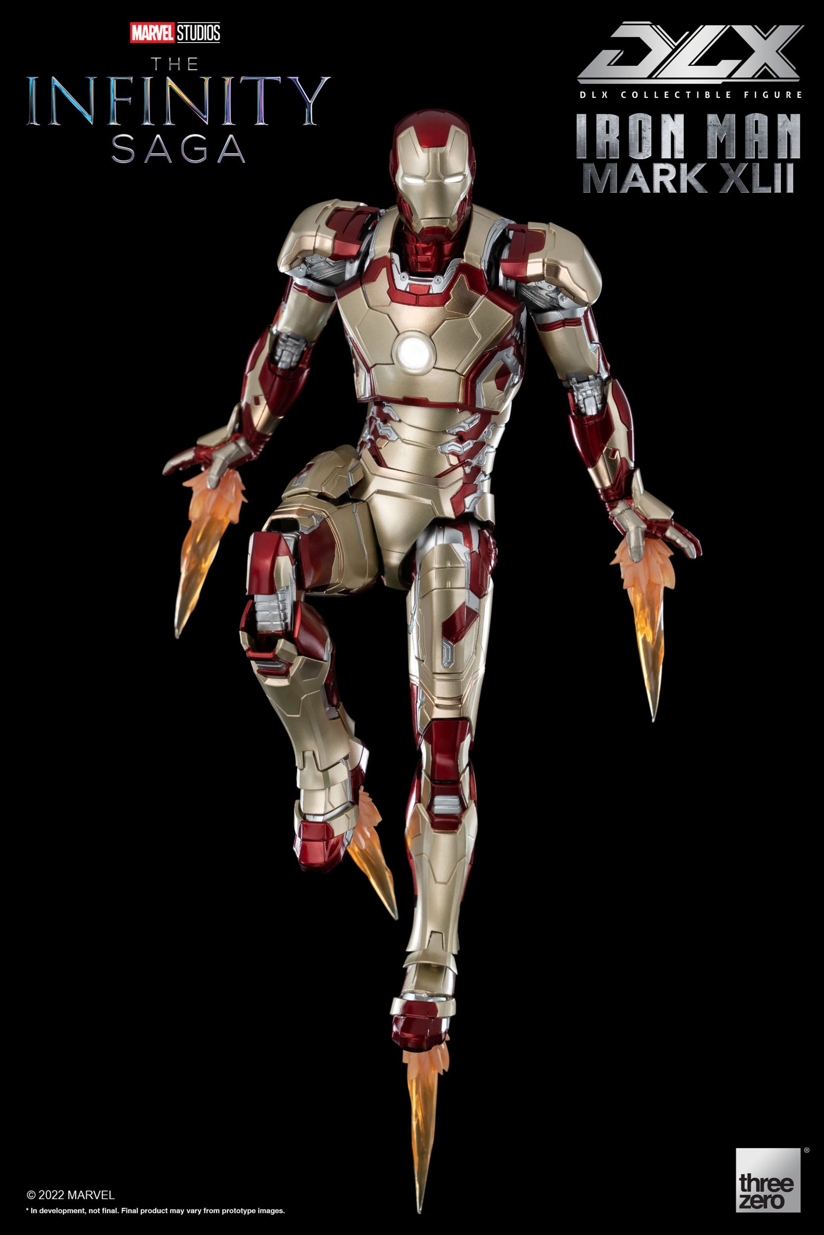 Marvel The Infinity Saga Deluxe Iron Man Mark 42 1/12 Scale Collectible Figure for Fans