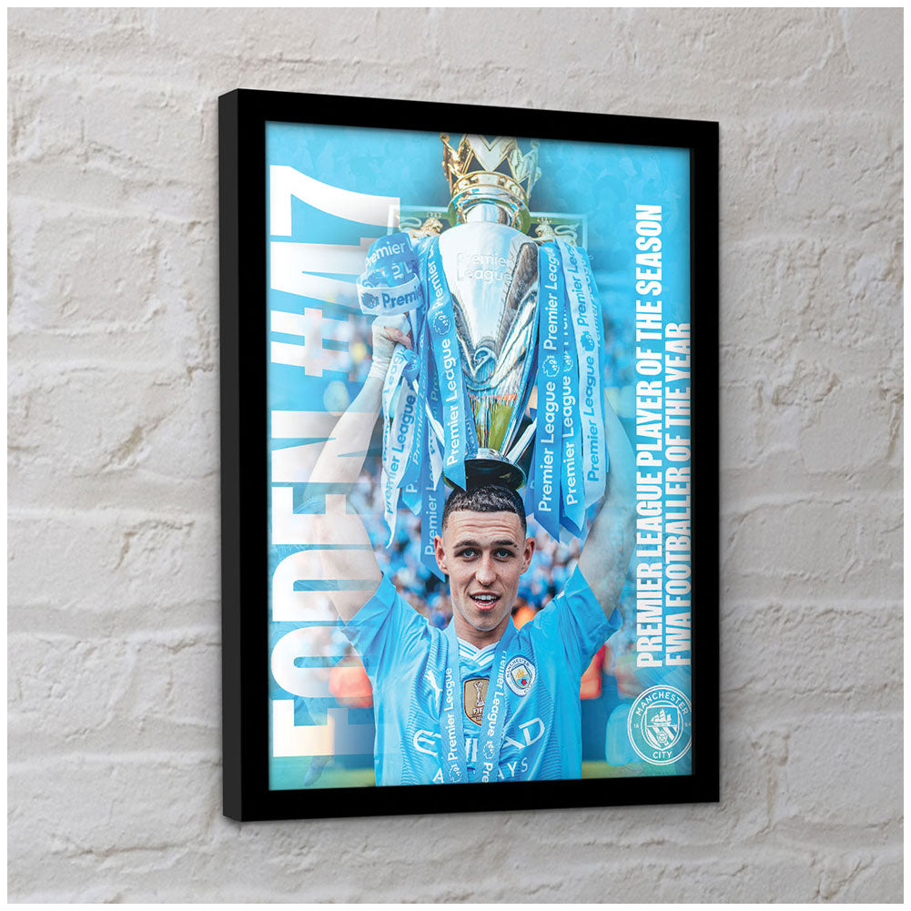 Framed Collectible Picture of Manchester City's Phil Foden
