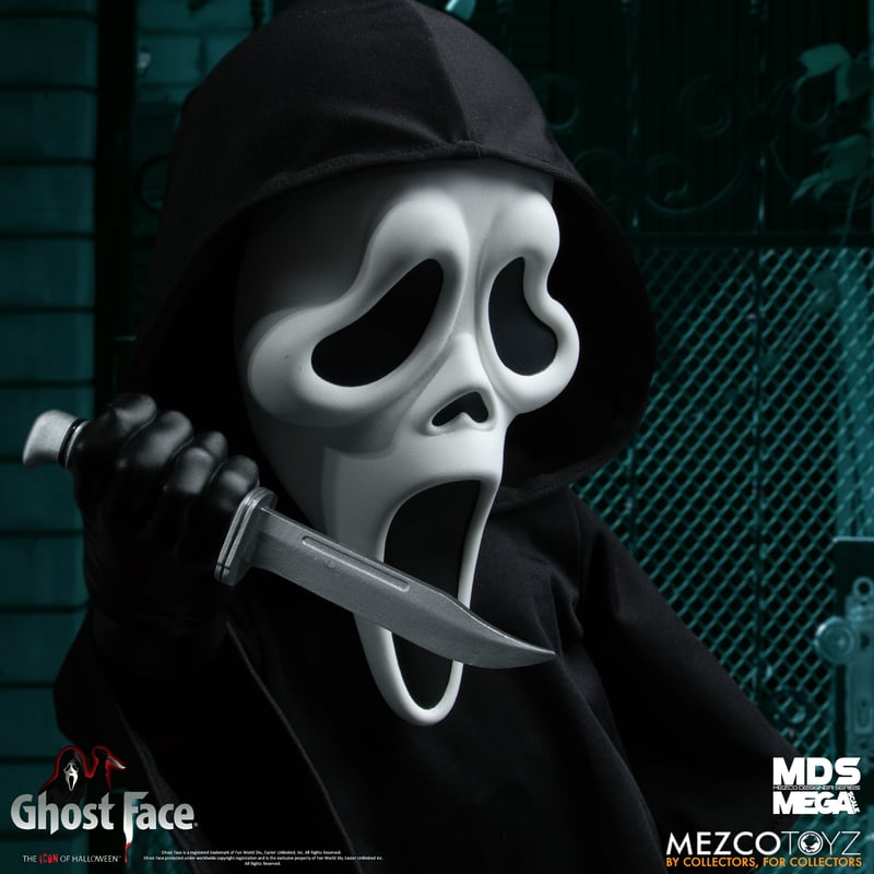 Mega Scale 15-inch Ghost Face Figure from Mezco Designer Series