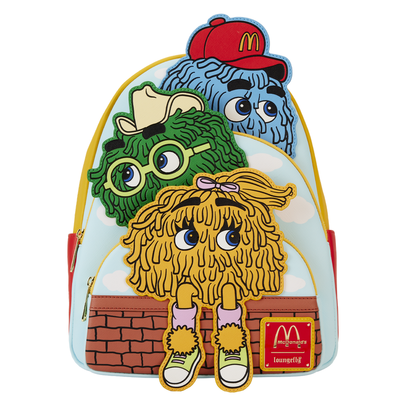 Loungefly Vintage McDonald's Fry Kids Adjustable Mini Backpack with Triple Pockets