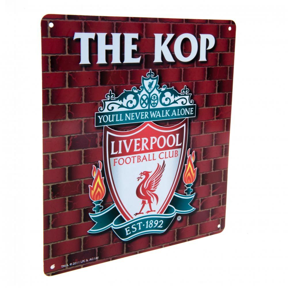 Stamped Metal Liverpool FC The Kop Wall Sign - Iconic Design