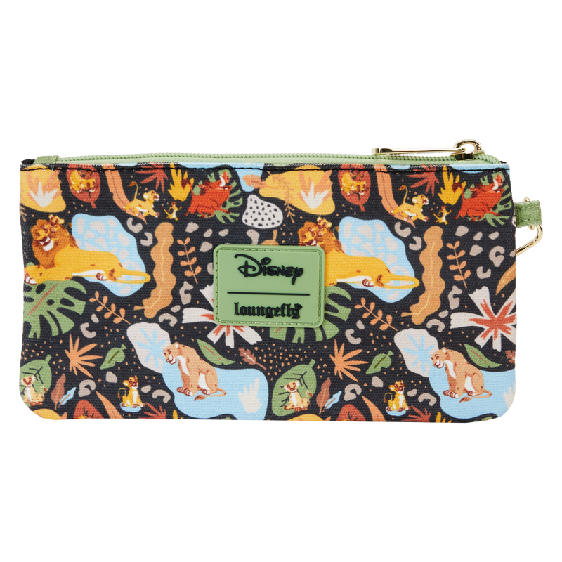 Loungefly Disney The Lion King 30th Anniversary All Over Print Silhouette Design Canvas Wristlet Handheld Accessory