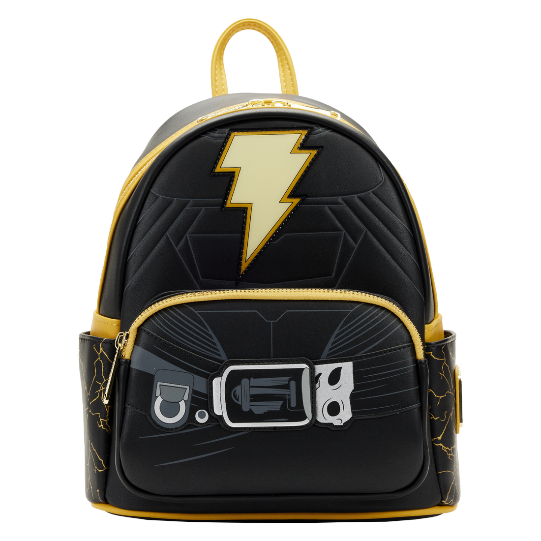 Loungefly Licensed DC Comics Cosplay Accessory - Black Adam Themed Light Up Mini Backpack for Superhero Fans